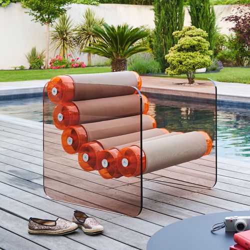 Poltrona design originale - MW02  - MOJOW DESIGN - in tessuto / in poliuretano / in acciaio inossidabile