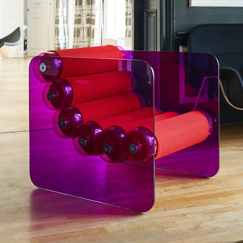 Poltrona design originale - MW02 - MOJOW DESIGN - in tessuto / in poliuretano / in acciaio inossidabile