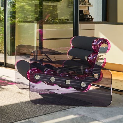 Poltrona design originale - MW03 - MOJOW DESIGN - in ecopelle / in polietilene / in acciaio inossidabile