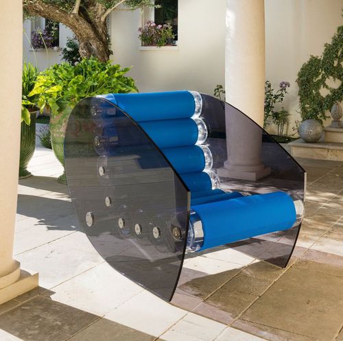 Poltrona design originale - MW05 - MOJOW DESIGN - in tessuto / in poliuretano / in acciaio inossidabile