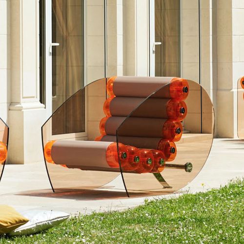 Poltrona design originale - MW05 - MOJOW DESIGN - in tessuto / in poliuretano / in acciaio inossidabile