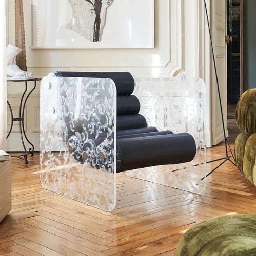 Poltrona design originale - MW02 "FEATHERS" EDITION  - MOJOW DESIGN - in ecopelle / in poliuretano / in acciaio inossidabile