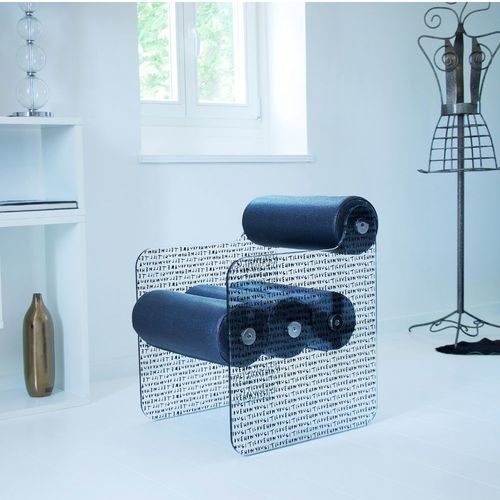 Sedia design originale - MW04 - MOJOW DESIGN - da interno / in vetro temprato / in espanso