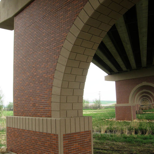 Mattone faccia a vista in calcestruzzo - METRO® : IRONSPOT - Scott System - da esterno / anticato / sabbiato