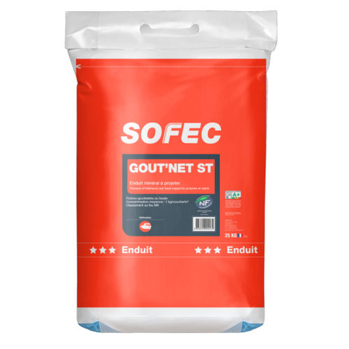 Intonaco di finitura - GOUT'NET ST - Sofec - da interno / per cartongesso / per calcestruzzo
