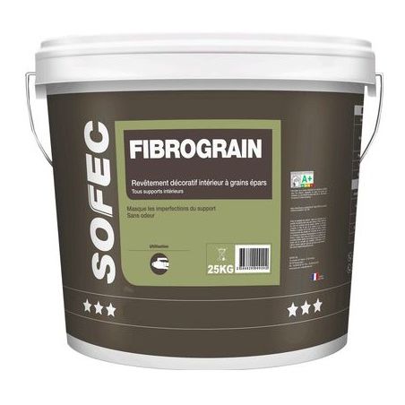 Intonaco decorativo - FIBROGRAIN - Sofec - da interno / per muro / per soffitto