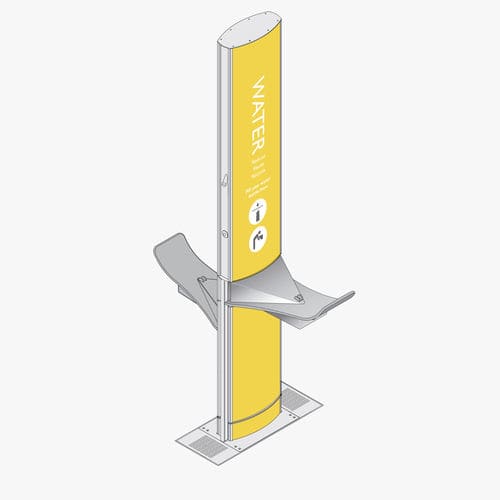 Fontanella per cani - AQUAFIL FLEXIFOUNTAIN 2100BFF - CIVIQ - da esterno / in acciaio inossidabile / per spazi pubblici