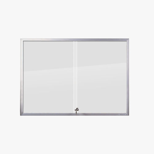 Cartello pubblicitario da parete - VISIGUARD SLIDING - CIVIQ - per edifici pubblici / in vetro / in alluminio anodizzato
