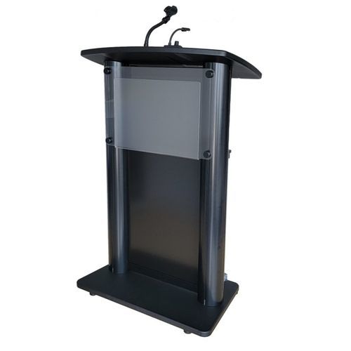 Podio da conferenza - CS2 DELUXE - Podium pros - ad altezza regolabile / seduto-in piedi / con logo personalizzato