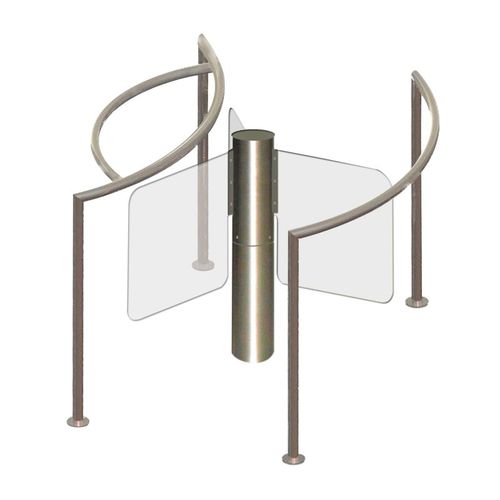 Tornello a mezza altezza - OSG 131 CS - Oskar Turnstiles System - per controllo accesso / in acciaio inossidabile / in vetro