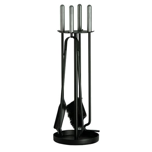 Set da camino in pelle - 50.520A - Comex Production S.N.C. - in acciaio / in vetro temprato