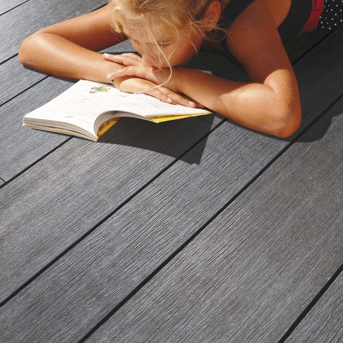 Listone per esterno in legno composito - VINTAGE - FIBERDECK - aspetto legno / resistente agli UV / antimacchia