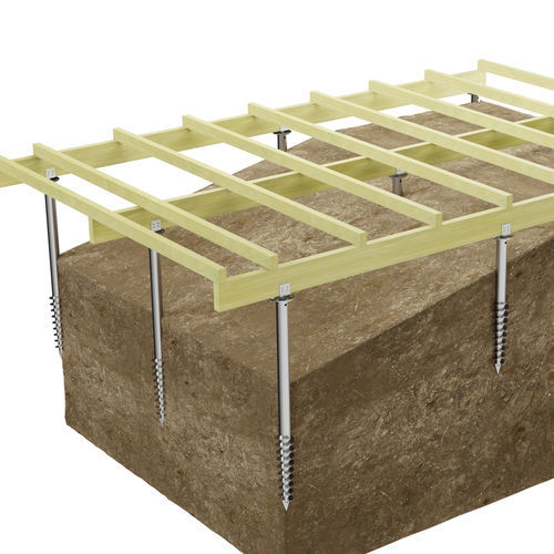 Palo avvitato - SPIRAL® - FIBERDECK - in acciaio galvanizzato / per container / per impianto fotovoltaico