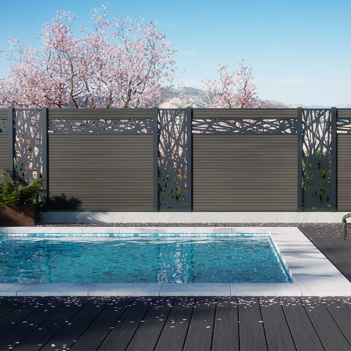 Recinzione a lamelle - BOSTON MODERN - FIBERDECK - residenziale / in alluminio / in WPC