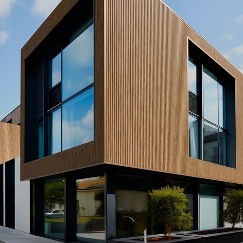 Rivestimento di facciata a doghe - WEO® 60  - FIBERDECK - in legno composito (WPC) / discontinuo / verticale