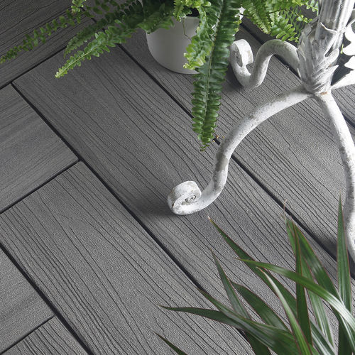 Listone per esterno in legno composito - HARMONY - FIBERDECK - grigio / beige / marrone