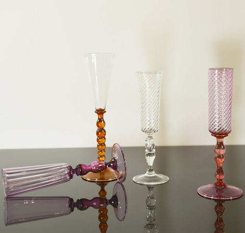 Flûte per champagne in vetro - IVY ROSE&trade; - Amel Chamandy® Designs - contract / per uso domestico