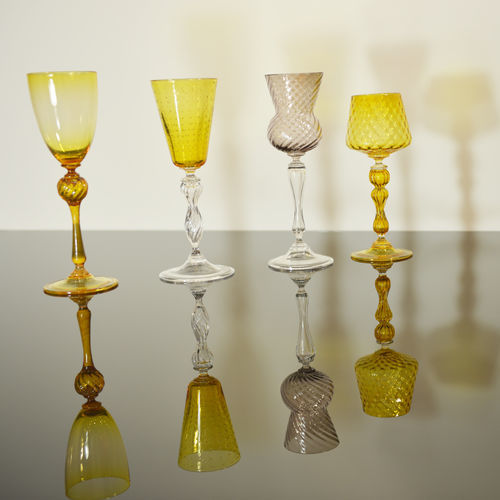 Bicchiere da vino - CHARLENE-GRACE™ - Amel Chamandy® Designs - a calice / in vetro / contract