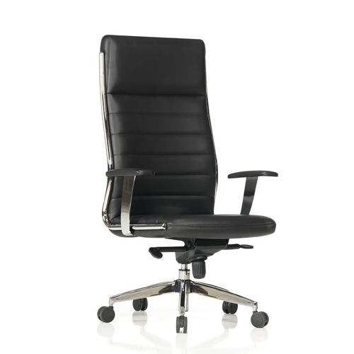 Poltrona direzionale contemporaneo - STYLISH - Flekssit Office Furniture - in pelle / in acciaio / con poggiatesta