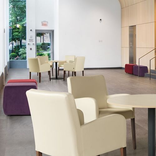 Sedia visitatore contemporanea - GONCA - Flekssit Office Furniture - da interno / in pelle / con supporto in legno
