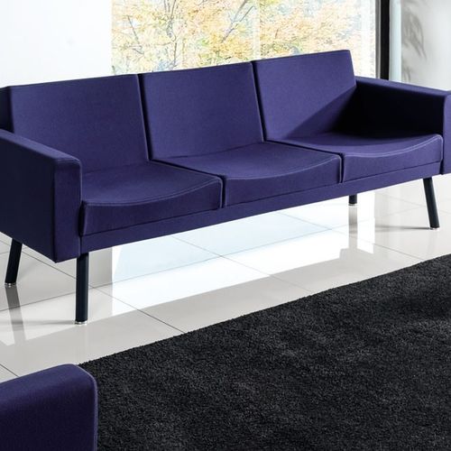 Divano contemporaneo - TOLL - Flekssit Office Furniture - in tessuto / con braccioli / blu