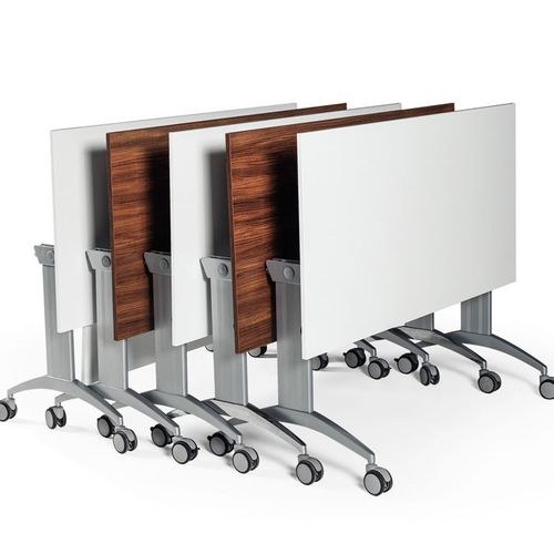 Tavolo per corsi di formazione contemporaneo - FOLDING - Flekssit Office Furniture - in melaminico / con supporto in alluminio / rettangolare