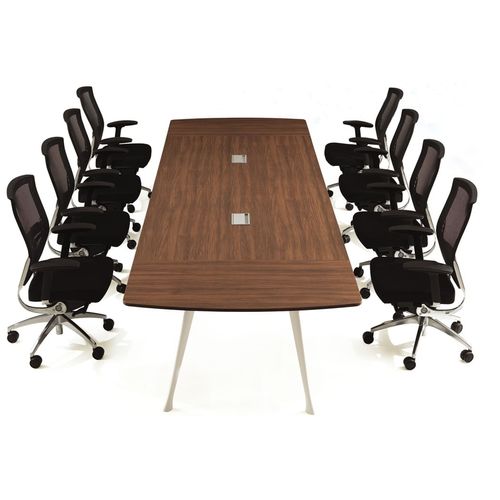 Tavolo da riunione contemporaneo - I TOSS - Flekssit Office Furniture - in melaminico / con supporto in alluminio / rettangolare