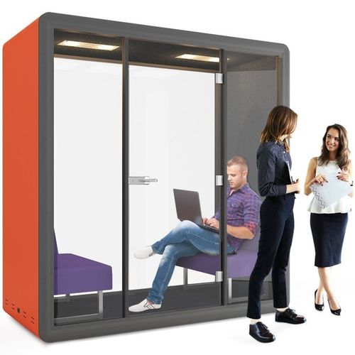 Ufficio POD acustico - ACOUSTIC - Flekssit Office Furniture - in vetro / per open space
