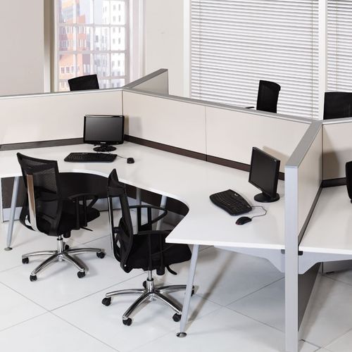 Divisorio per ufficio su scrivania - STEELPAN - Flekssit Office Furniture - in vetro / in acciaio / modulare