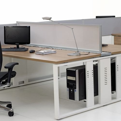 Divisorio per ufficio a pavimento - LIGHTPAN - Flekssit Office Furniture - su scrivania / in tessuto / in acciaio