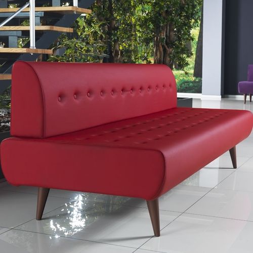 Divanetto imbottito contemporaneo - SPRING - Flekssit Office Furniture - in tessuto / in legno / contract