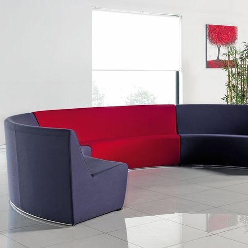 Divanetto imbottito contemporaneo - EYVAN - Flekssit Office Furniture - in tessuto / in legno / contract