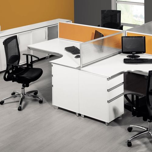 Scrivania per open space - URAS - Flekssit Office Furniture - contemporanea / in melaminico / modulabile