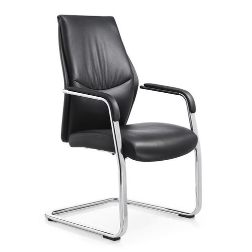Sedia visitatore contemporanea - VILLA - Flekssit Office Furniture - da interno / in pelle / imbottita