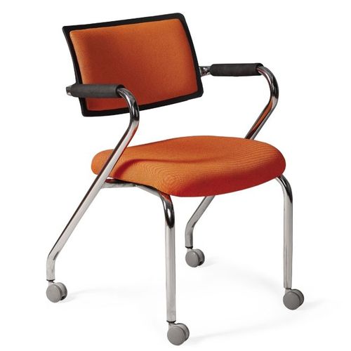 Sedia visitatore contemporanea - TOPAZ - Flekssit Office Furniture - da interno / in alluminio / in poliuretano