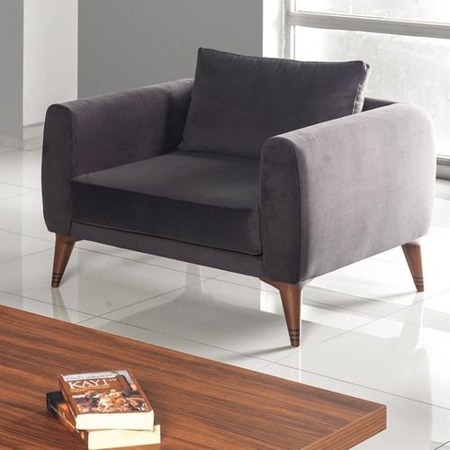 Poltrona contemporanea - ZÜMRÜT - Flekssit Office Furniture - in tessuto / in legno / grigia