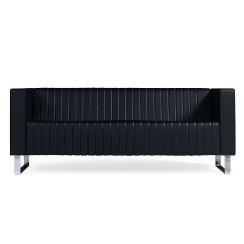 Divano contemporaneo - POSH - Flekssit Office Furniture - in pelle / con braccioli / nero