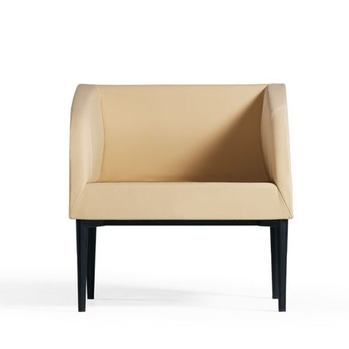 Poltrona contemporanea - VADI - Flekssit Office Furniture - in pelle / in legno / beige