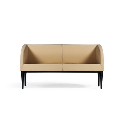 Divano contemporaneo - VADI - Flekssit Office Furniture - in pelle / con braccioli / beige