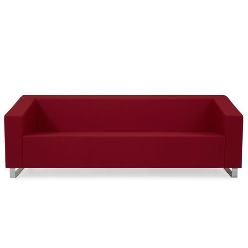 Divano contemporaneo - JIVAL - Flekssit Office Furniture - in tessuto / con braccioli / rosso