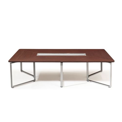Tavolo da riunione contemporaneo - MODÜLER - Flekssit Office Furniture - in melaminico / con supporto in metallo / rettangolare