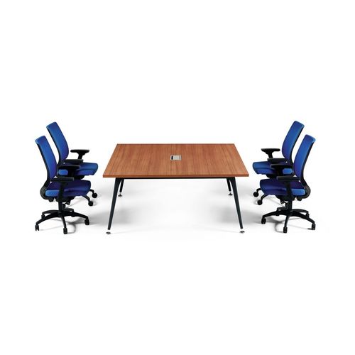 Tavolo da riunione contemporaneo - CROSS - Flekssit Office Furniture - in legno / con supporto in metallo / rettangolare