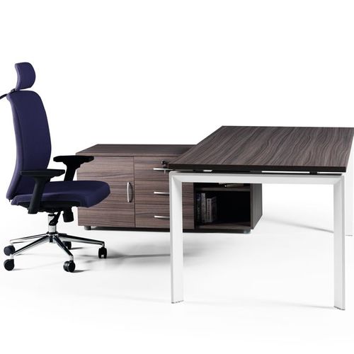 Scrivania direzionale - FERRO - Flekssit Office Furniture - contemporanea / in melaminico / con contenitore