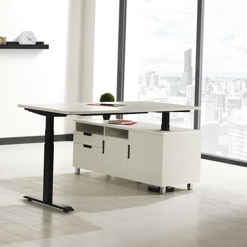 Scrivania contemporanea - WONT - Flekssit Office Furniture - in melaminico / con ripiano / contract