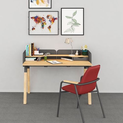 Scrivania contemporanea - SARDES - Flekssit Office Furniture - in melaminico / con 4 gambe / acustica