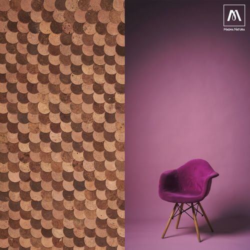 Rivestimento murale per interni - DRAGON SCALES - MAGNA NATURA | Cork Furniture - in sughero / finitura naturale / verniciato