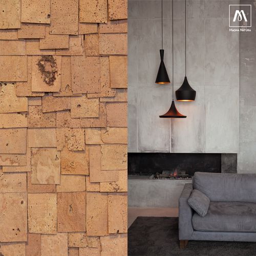 Rivestimento murale per interni - SCALES LIGHT - MAGNA NATURA | Cork Furniture - in sughero / finitura naturale / verniciato