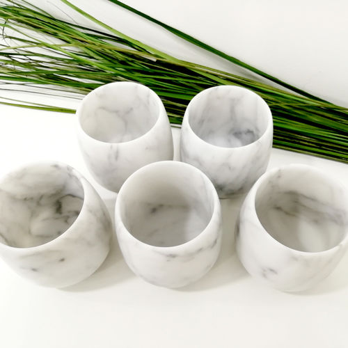 Bicchiere in marmo di Carrara - ART. 51  - Vie Del MarMo - contract / per uso domestico
