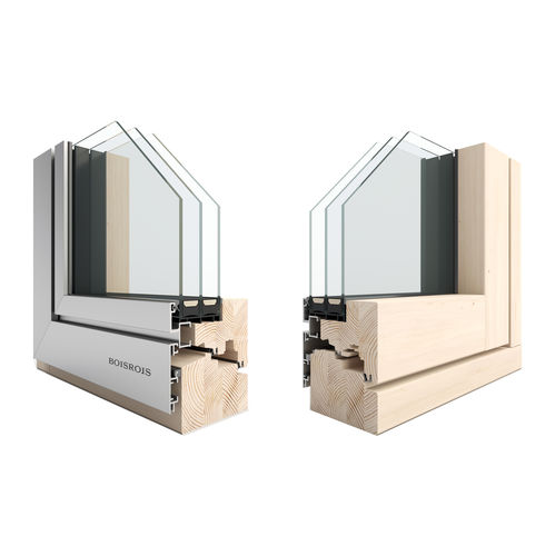 Profilato per finestra in legno - ALUFLUSH - BOISROIS - in alluminio / impermeabile / a taglio termico