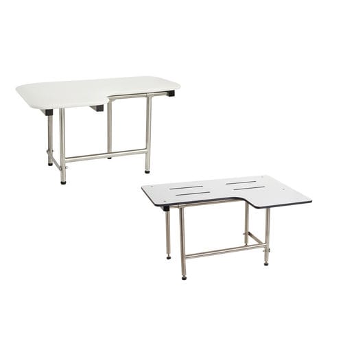 Sedile per doccia mobile - SSR2-320225-NW |SSL2-320225-PWS - Seachrome - da appoggio / in acciaio inossidabile / contract
